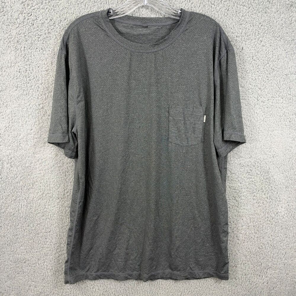 Vuori Pocket Tee T-Shirt Mens Large Heather Charcoal Gray Short Sleeve Crew Neck